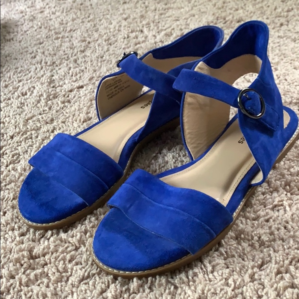 Gently used Blue Suede Hush Puppies